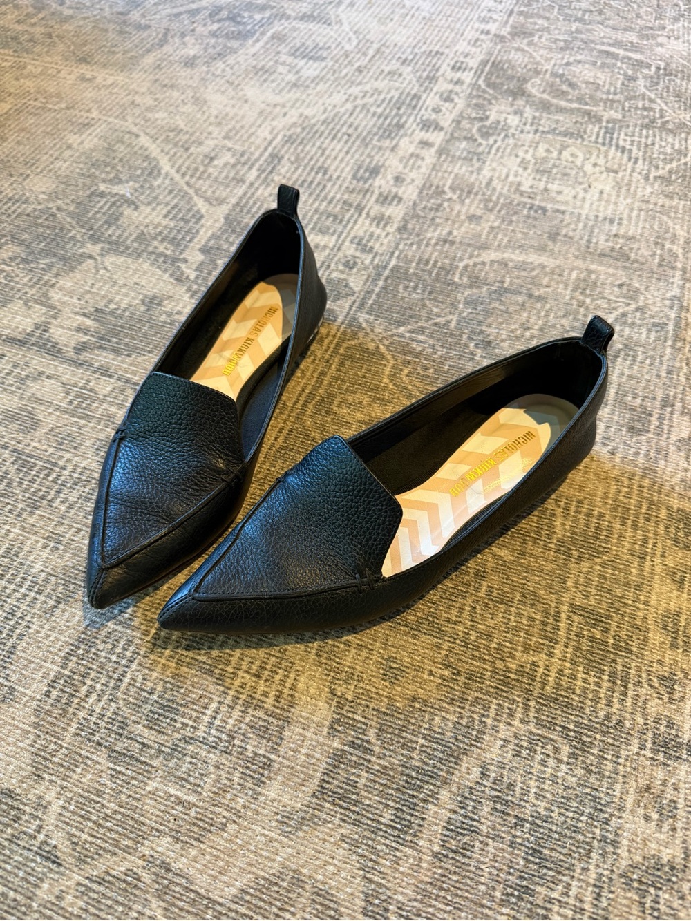 Nicholas Kirkwood size 37.5, leather loafer, black